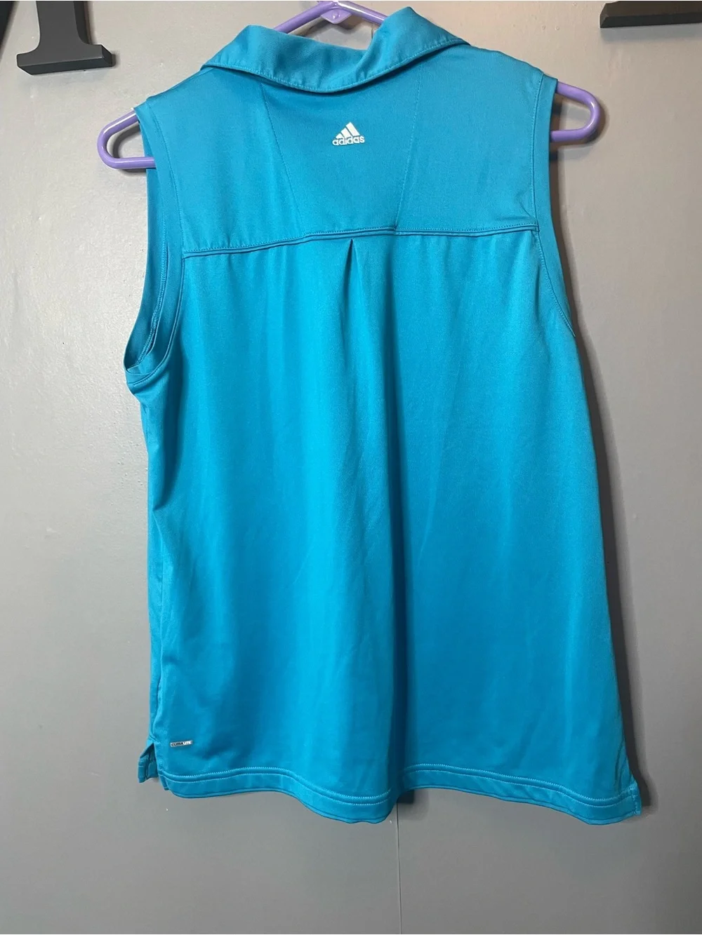 Adidas Women's Blue Sleeveless Polo Performance Golf Tank Top size large - Picture 7 of 11